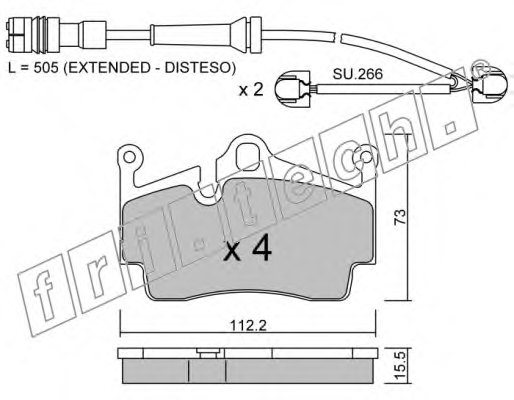 fri.tech. 911.0W Brake Pad Set, disc brake